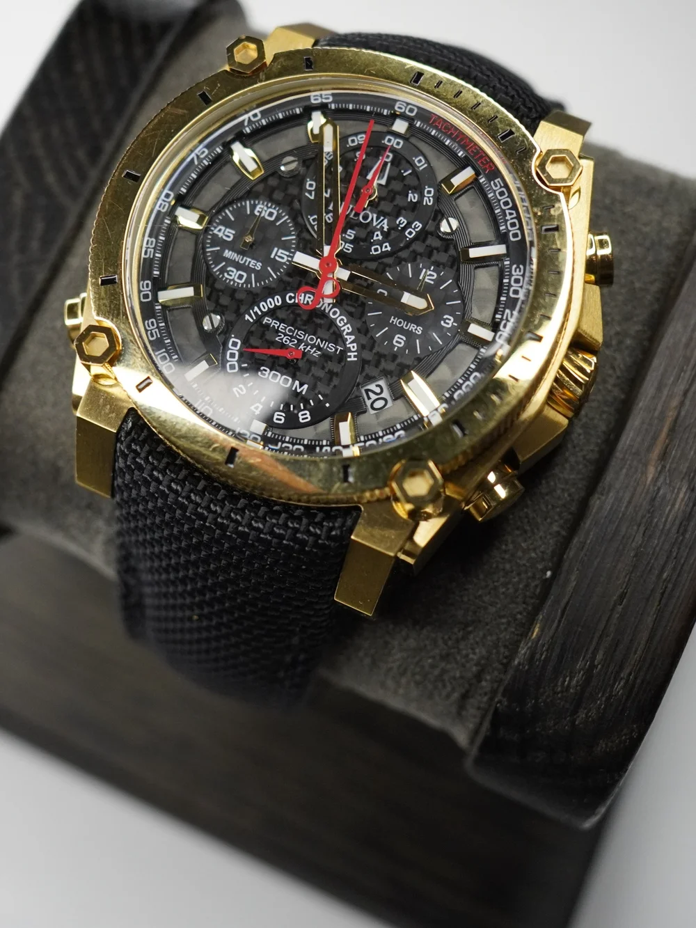 Bulova Icon 97B178 Precisionist 262kHz 1/1000 Chronograph 300M Gold-Tone Watch